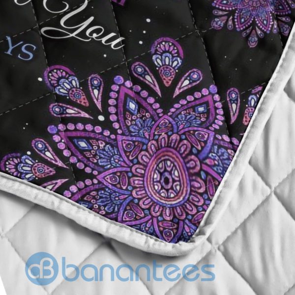To My Daughter Once Upon A Time Butterfly Mandala Blanket Quilt Product Photo