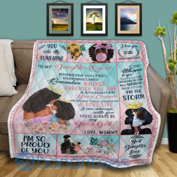To My Daughter Queen Design Blanket Quilt Product Photo