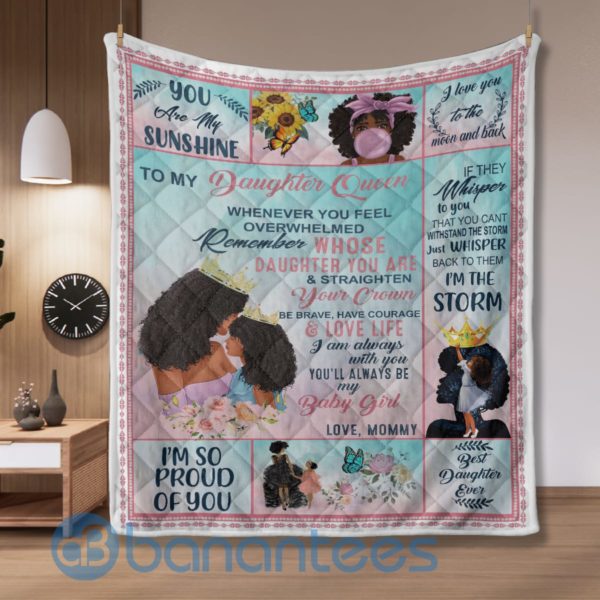To My Daughter Queen Design Blanket Quilt Product Photo