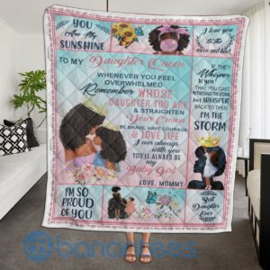 To My Daughter Queen Design Blanket Quilt Product Photo