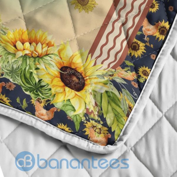 To My Daughter Sometime It's Hard To Tell You Sunflower Blanket Quilt Product Photo