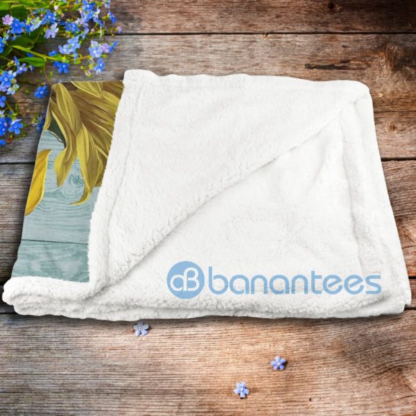To My Daughter Sunflower Sherpa Blanket Product Photo