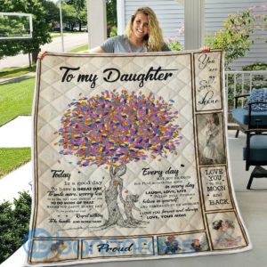 To My Daughter Today Is A Good Day Quilt Blanket Quilt Product Photo