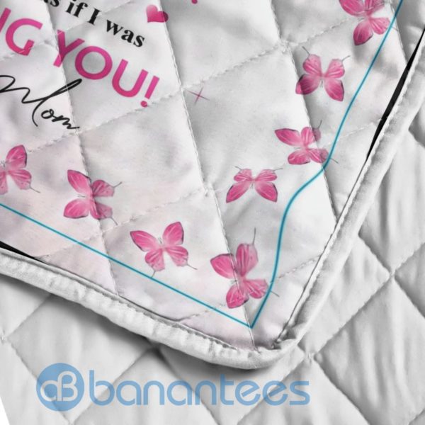 To My Daughter When You Feel Sad And Lonely Pink Butterfly Quilt Blanket Quilt Product Photo
