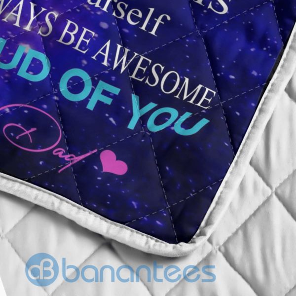 To My Daughter When You Wrap Yourself Up Galaxy Butterfly Quilt Blanket Quilt Product Photo