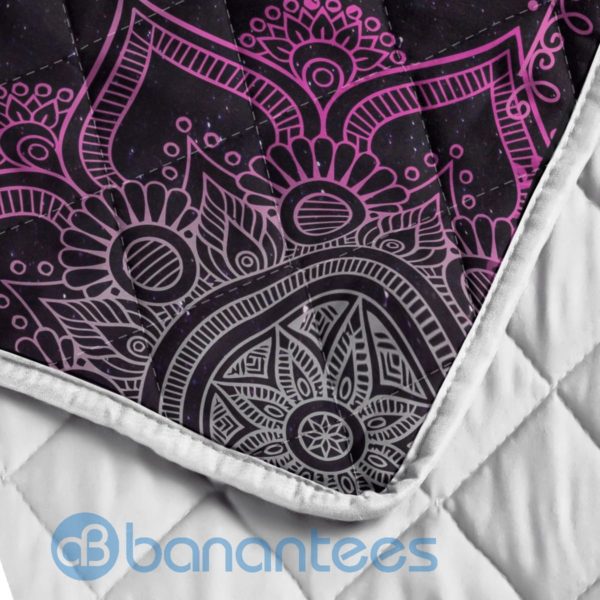 To My Daughter With Love And Kisses Mom Mandala Hippie Sunflower Blanket Quilt Product Photo
