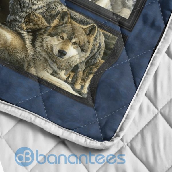 To My Daughter Wolf Gift For Daughter Blanket Quilt Product Photo