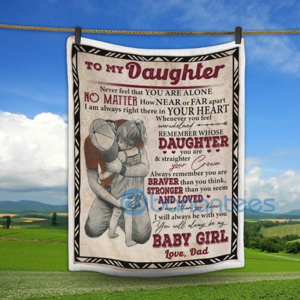 To My Daughter You Always Be My Baby Girl Sherpa Blanket Product Photo