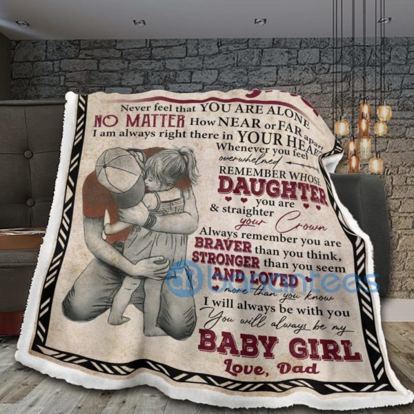 To My Daughter You Always Be My Baby Girl Sherpa Blanket Product Photo
