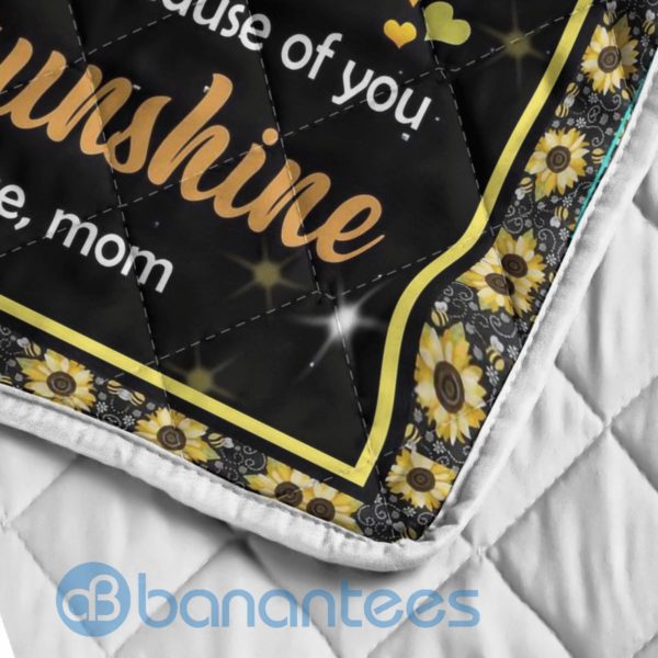 To My Daughter You Are My Sunshine Sunflower Blanket Quilt Product Photo