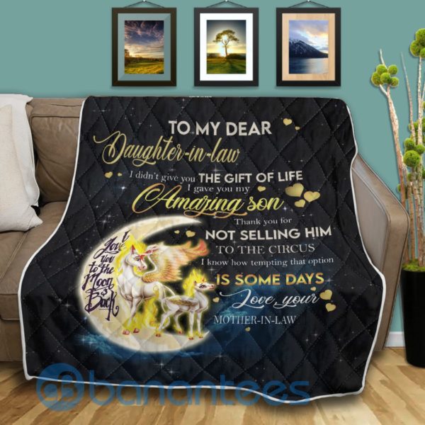 To My Dear Daughter In Law Blanket Quilt Product Photo