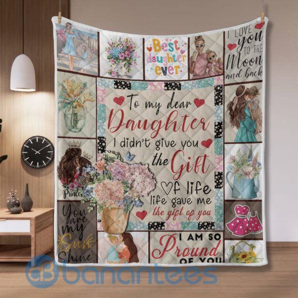 To My Dear Daughter Quilt Blanket Product Photo