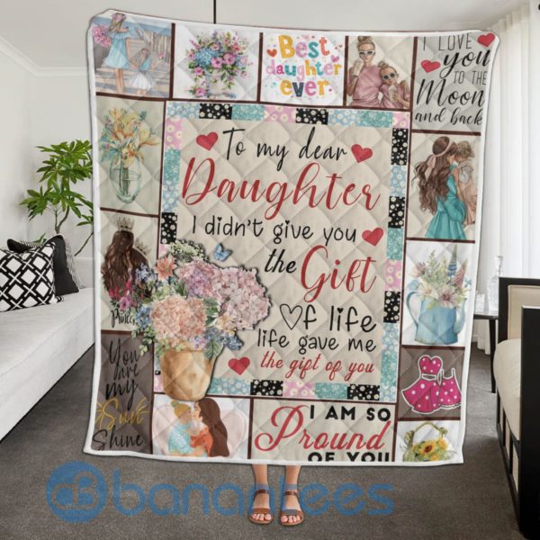 To My Dear Daughter Quilt Blanket Product Photo