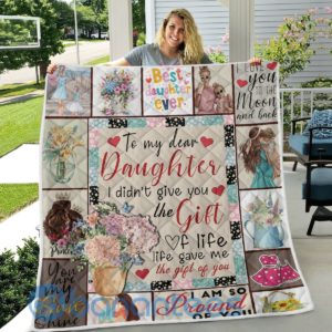 To My Dear Daughter Quilt Blanket Product Photo