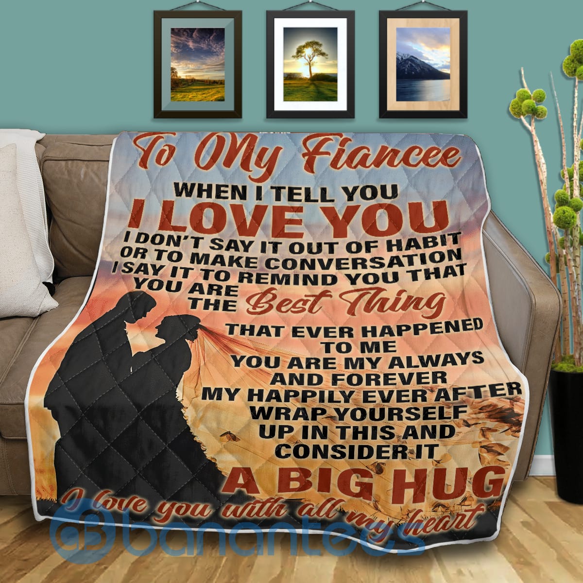 to-my-fiancee-i-love-you-blanket-quilt-2-Wiaio.jpg To My Fiancee I Love You Blanket Quilt Product Photo
