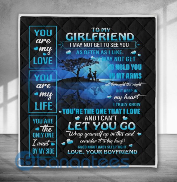 To My Girlfriend You Are My Love Quilt Blanket Quilt Product Photo