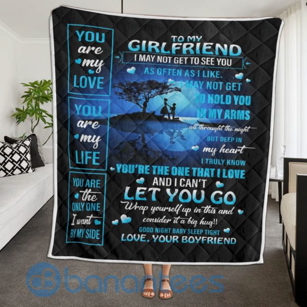 To My Girlfriend You Are My Love Quilt Blanket Quilt Product Photo