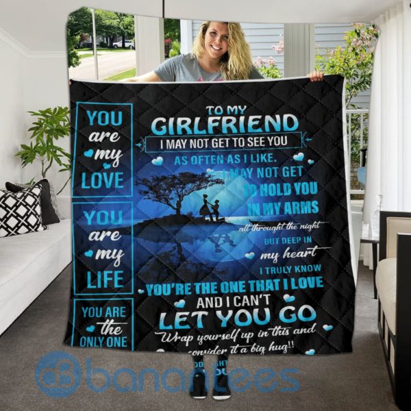 To My Girlfriend You Are My Love Quilt Blanket Quilt Product Photo