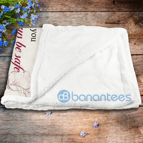 To My Gorgeous Daughter I Pray You'll Always Be Safe Elephant Sherpa Blanket Product Photo