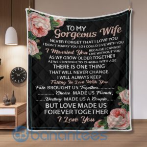 To My Gorgeous Wife Blanket Quilt Product Photo