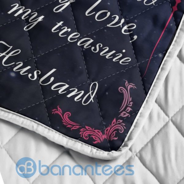 To My Gorgeous Wife In My Life Rose Blanket Quilt Product Photo