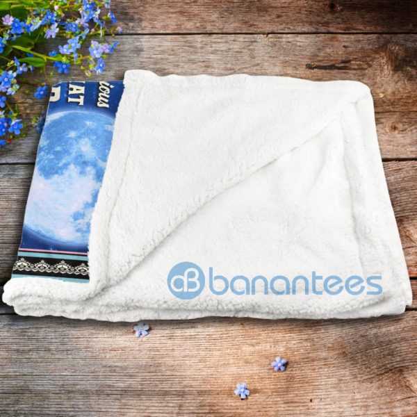 To My Gorgeous Wife Moon And Wolf Sherpa Blanket Product Photo