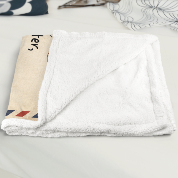 To My Grandaughter Air Mail Sherpa Blanket Product Photo