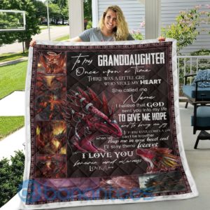 To My Granddaughter Dragon Quilt Blanket Quilt Product Photo