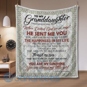 To My Granddaughter God Sent Me You, Grandma Quilt Blanket Quilt Product Photo