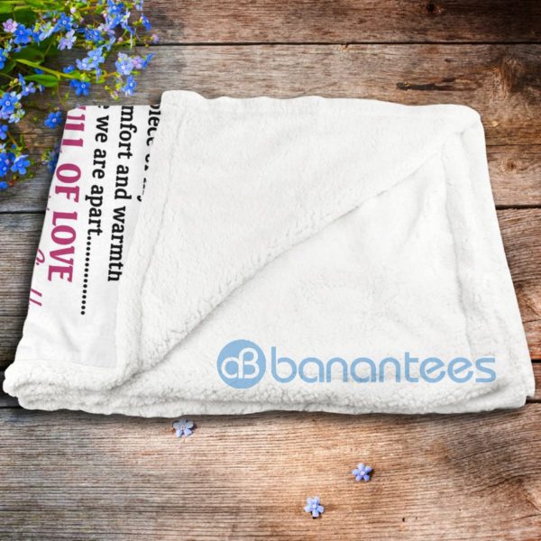 To My Granddaughter Hugging You Butterfly Sherpa Blanket Product Photo