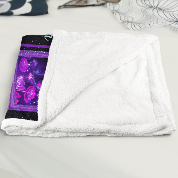 To My Granddaughter I Love You Butterflies Sherpa Blanket Product Photo
