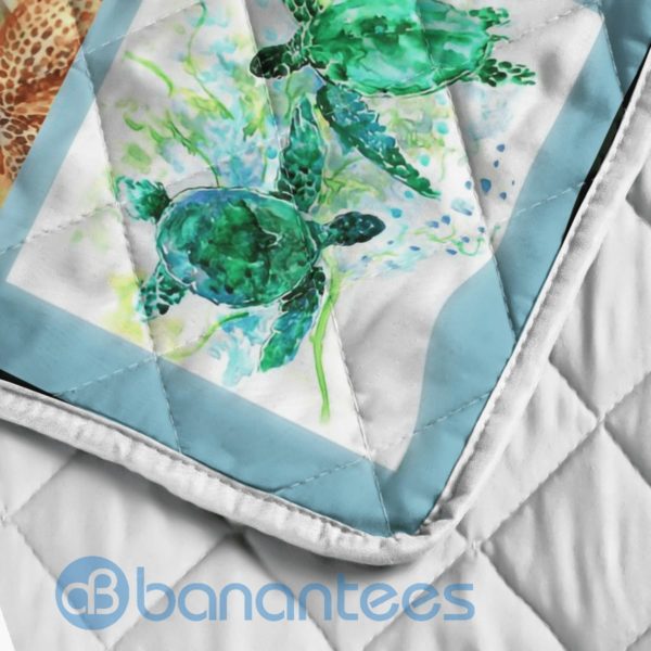 To My Granddaughter I Love You Sea Turtle Blanket Quilt Product Photo