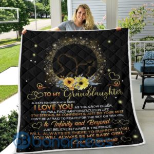 To My Granddaughter I Love You To Infinity and Beyond Blanket Quilt Product Photo