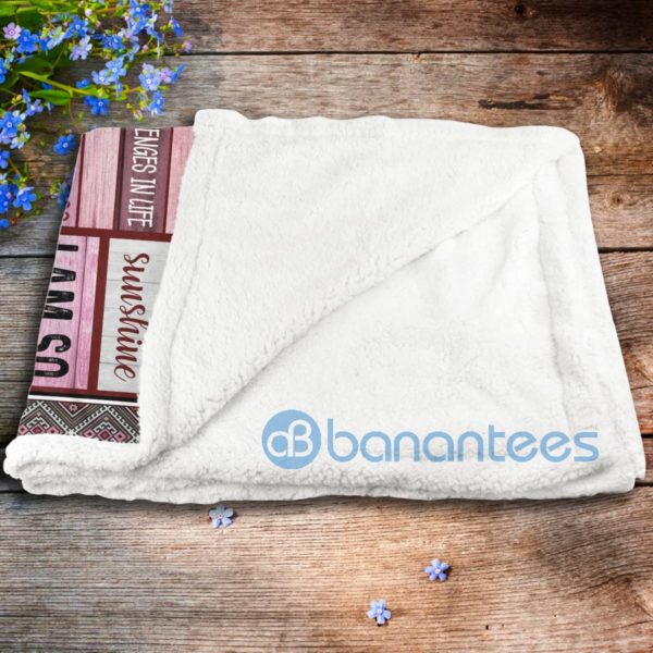 To My Granddaughter Love You To The Moon And Back Sherpa Blanket Product Photo