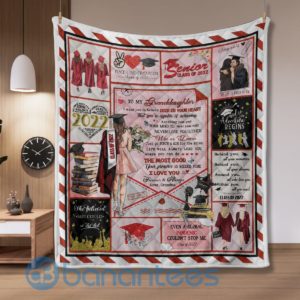 To My Granddaughter Senior Blanket Quilt Product Photo
