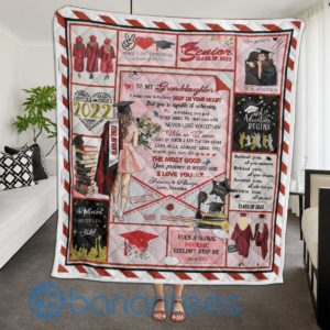 To My Granddaughter Senior Blanket Quilt Product Photo