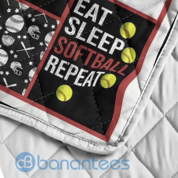 To My Granddaughter Softball Lover Blanket Quilt Product Photo
