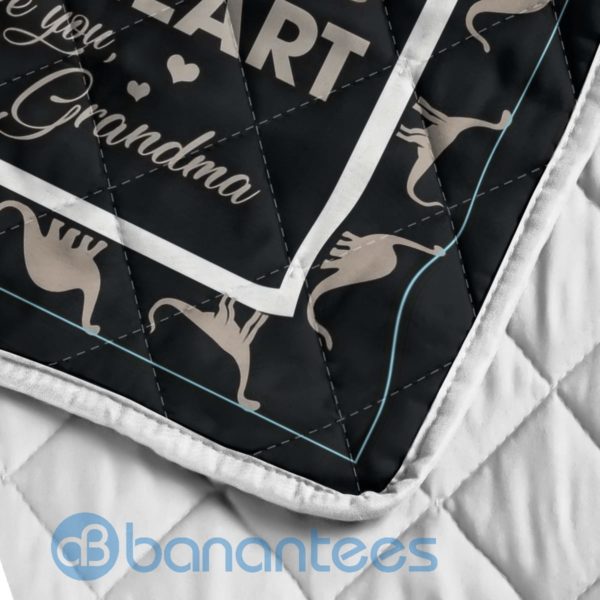 To My Grandson I Will Always Carry You In My Heart Dinosaur Quilt Blanket Quilt Product Photo