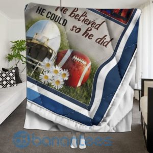 To My Grandson Love Mom Football Quilt Blanket Quilt Product Photo