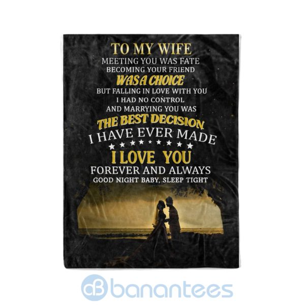 To My Husband Becoming Your Friend Was A Choice Fleece Family Blanket Product Photo