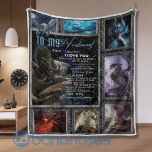 To My Husband Dragon Lover Quilt Blanket Quilt Product Photo