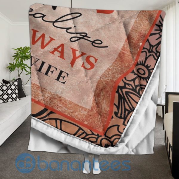 To My Husband Fox Lover Quilt Blanket Quilt Product Photo