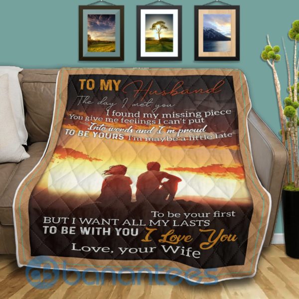 To My Husband From Your Wife I Love You Quilt Blanket Quilt Product Photo