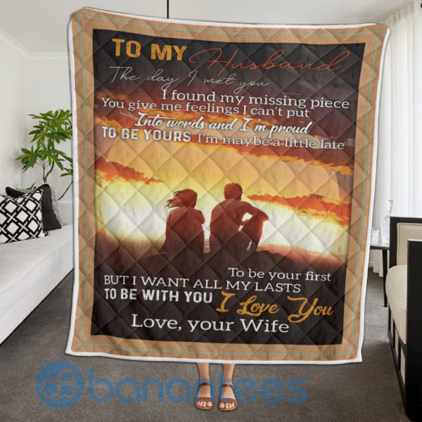 To My Husband From Your Wife I Love You Quilt Blanket Quilt Product Photo