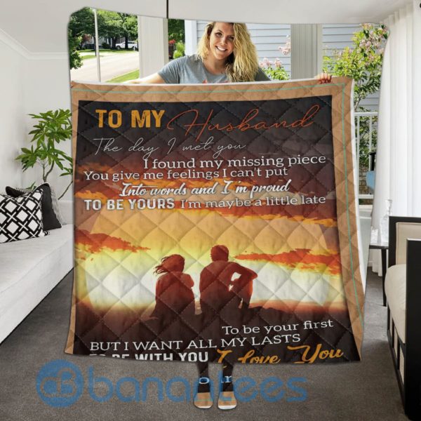 To My Husband From Your Wife I Love You Quilt Blanket Quilt Product Photo