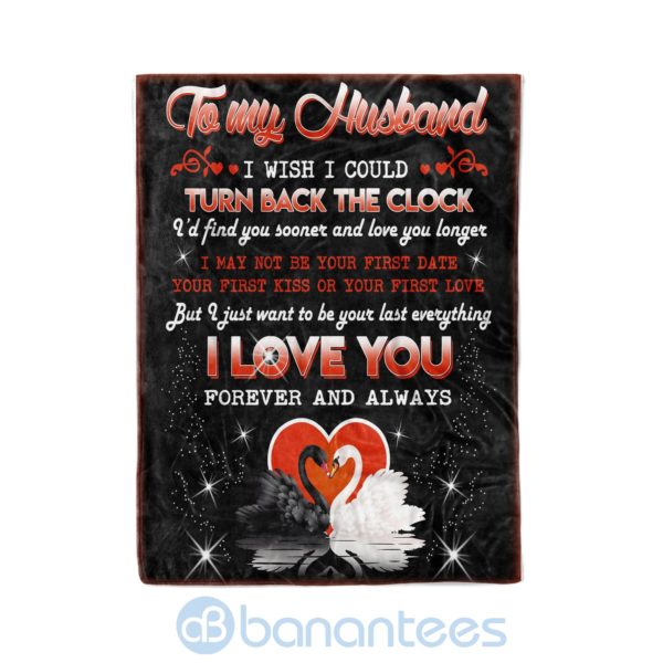To My Husband I Love You Forever And Always Fleece Family Blanket Product Photo