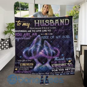 To My Husband Thank You For Your Kindness Whale Quilt Blanket Quilt Product Photo