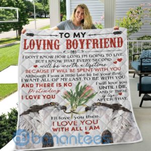 To My Loving Boyfriend Eagle Blanket Quilt Product Photo