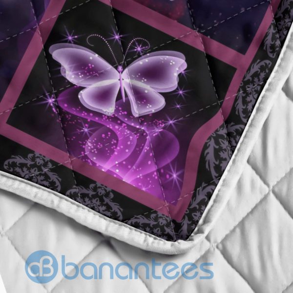 To My Loving Mom I Love You Butterfly Blanket Quilt Product Photo