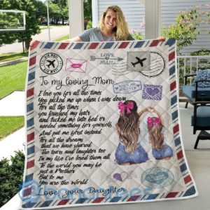To My Loving Mom I Love You Letter Blanket Quilt Product Photo
